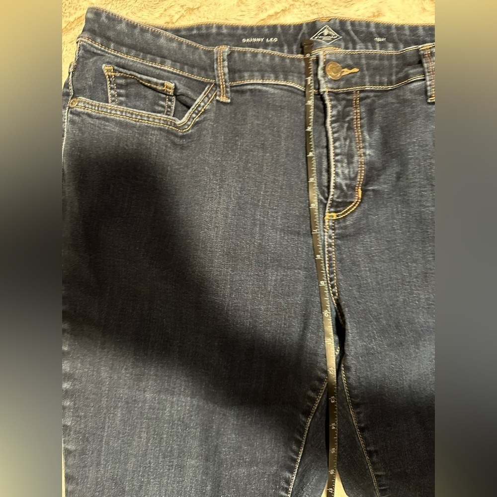St. John's Bay Dark Blue Women's Skinny Jeans - Picture 3 of 14